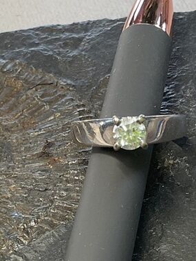White gold engagement ring